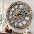 Orologio da parete marrone e grigio stile industriale