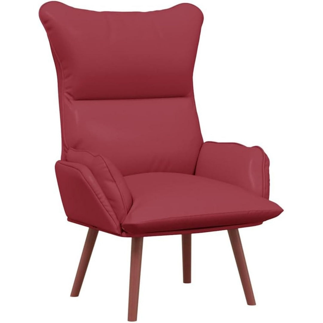Poltrona rossa con schienale alto