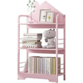 Libreria rosa con ripiani