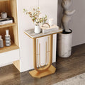 Consolle oro con piano bianco