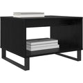 Tavolino da salotto Tavolino caffe nero effetto rovere, nero