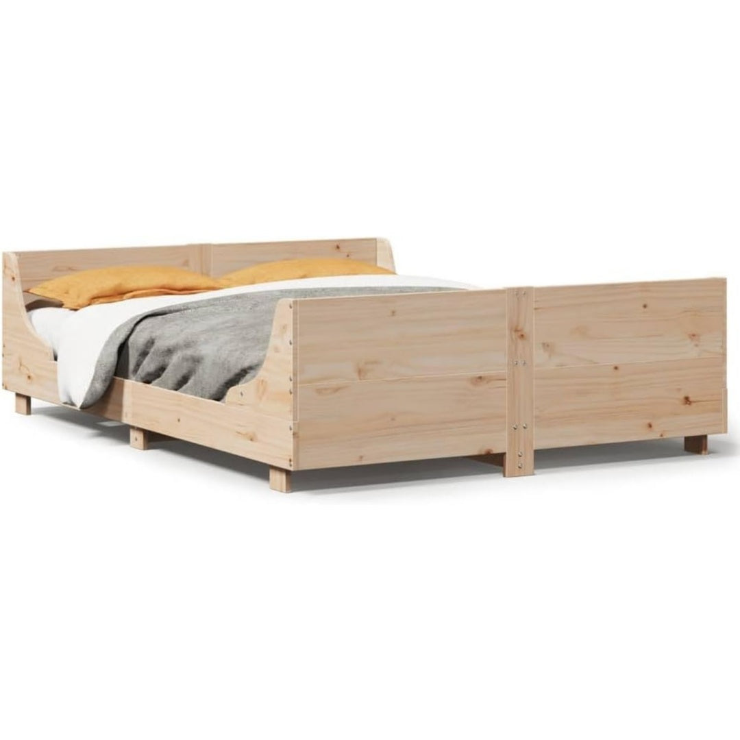 Strutture letto in legno massello naturale