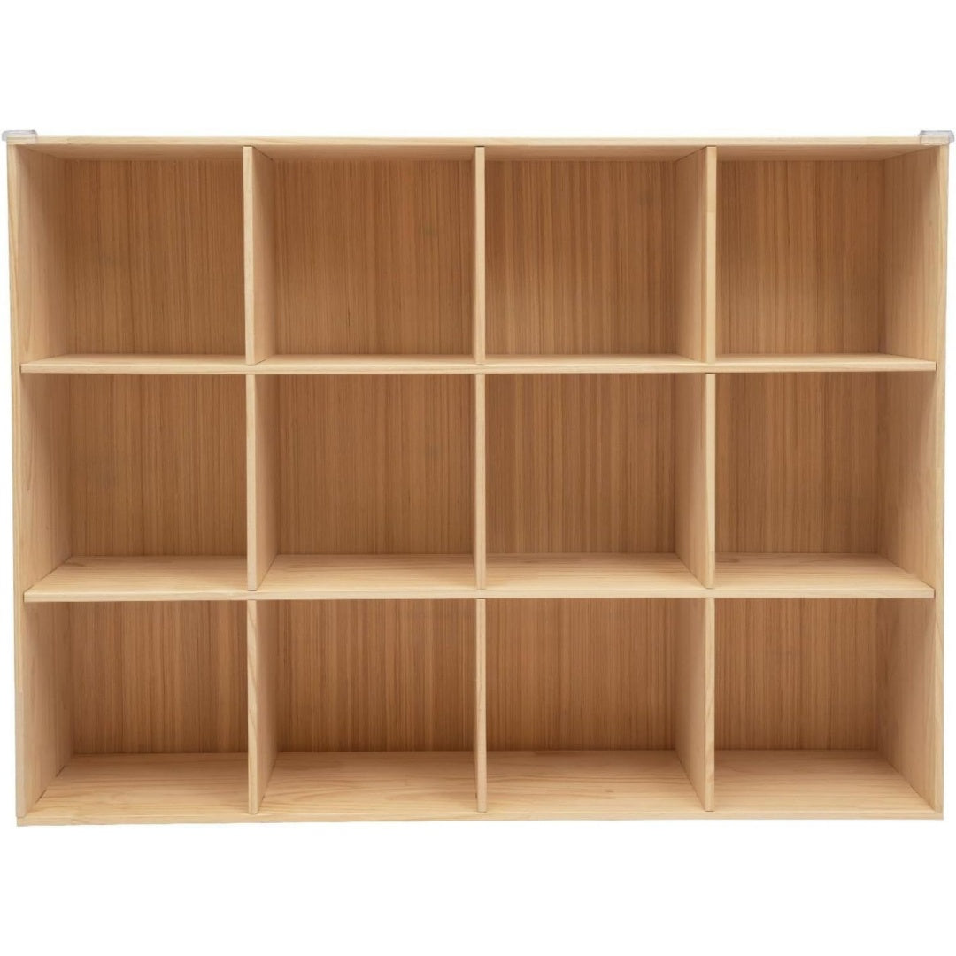 Libreria contenitore con ante regolabile naturale