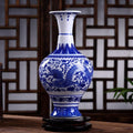 Vaso decorativo blu e bianco