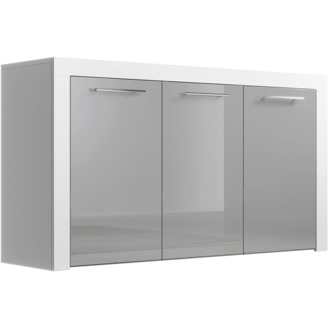 Credenza grigio chiaro con ante
