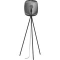 Lampada da terra nera a treppiede
