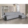 Copridivano grigio con motivo decorativo