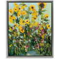 Dipinto di girasoli multicolore