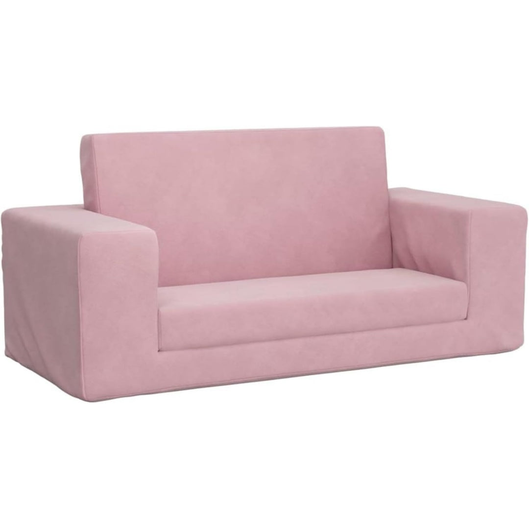 Divano da soggiorno con braccioli rosa