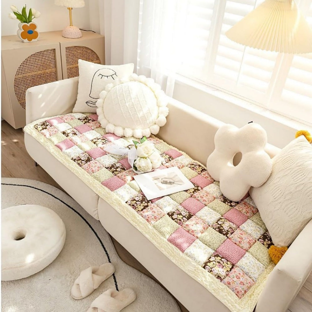 Copridivano protettivo multicolore con motivo patchwork