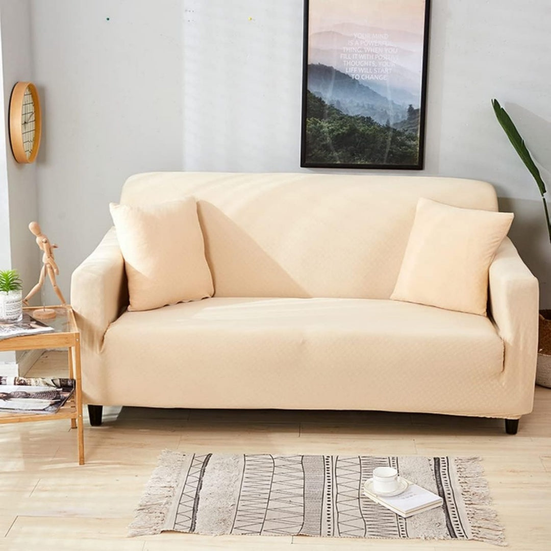 Divano confortevole YOPOIY Copridivano elasticizzato Copridivano poliestere beige